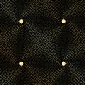 Seamless abstract texture in the form of upholstery fabric with gold buttons