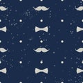 Seamless abstract tile with a mustache