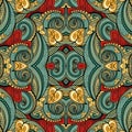 Seamless Abstract Tribal Pattern (Vector) Royalty Free Stock Photo