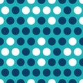 Seamless abstract vector graphic pattern with dots in retro style