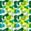 Seamless abstract vector pattern and background. Green vector