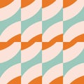 Vector abstract wavy shapes seamless pattern background.