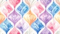 Abstract Watercolor Pattern with Pastel Gemstone Shapes Royalty Free Stock Photo