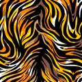 Seamless abstract wild exotic animal print.Leopard, zebra,gepard, tiger striped pattern. Royalty Free Stock Photo