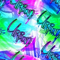 Seamless abstracturban pattern with colorful background and gradient lettering urban Royalty Free Stock Photo