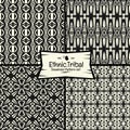 Seamless abtract vector doodle tribal, Ethnic pattern collection