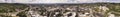 Seamless aerial 360 degree panorama of downtown Asheville, North