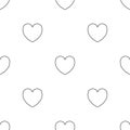 Seamless Aesthetic Pattern with Cute Hearts