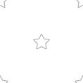 Seamless Aesthetic Pattern with Cute Stars