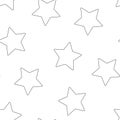 Seamless Aesthetic Pattern with Cute Stars