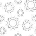 Seamless Aesthetic Pattern with Cute Suns