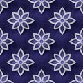 Seamless Aesthetic Pattern with Textured Background and Mystical Cosmic Flowers Royalty Free Stock Photo