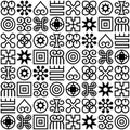 Seamless African Adinkra pattern.