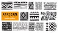 Seamless African modern art patterns. Vector collection