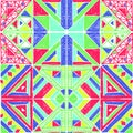 Seamless African pattern. Ethnic ornament on the carpet. Aztec style. Figure tribal embroidery. Indian, Mexican, folk pattern.