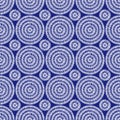 Seamless african shweshwe pattern. Blue and white print for textiles. Polka dot ornament. Vector illustration