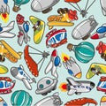 Seamless airplane pattern