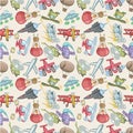 Seamless airplane pattern