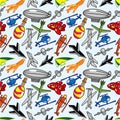 Seamless airplane pattern