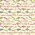 Seamless airplane pattern