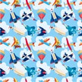 Seamless airplane pattern