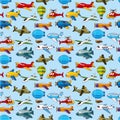 Seamless airplane pattern