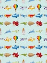 Seamless airplane pattern