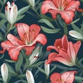 Seamless Alstroemeria Vector Pattern For Stunning Designs