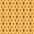 Seamless American native girl texture - pattern