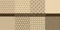 Seamless Ancient Japanese Pattern Set Vector Illustration Background