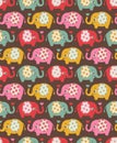 Seamless animal elephant pattern