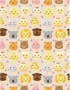 Seamless animal head pattern Royalty Free Stock Photo