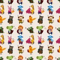 Seamless animal music pattern Royalty Free Stock Photo