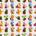 Seamless animal music pattern