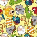 Seamless animal pattern Royalty Free Stock Photo