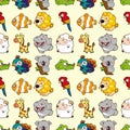 Seamless animal pattern Royalty Free Stock Photo