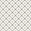 Seamless animal pattern of paw footprint and bone Royalty Free Stock Photo