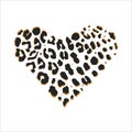 Seamless animal pattern for textile design Vector illustration in heart form. Stereo. Royalty Free Stock Photo