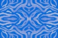 Seamless Animal Skin. Blue Cheetah Background. Royalty Free Stock Photo