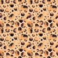 Seamless animal watercolor print. Beautiful spotted skin pattern on white background. Wild mix of leopard spots and Royalty Free Stock Photo