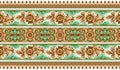 Seamless antique flower border design