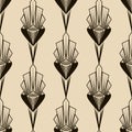 Seamless antique pattern ornament. Geometric art deco stylish ba