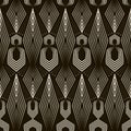 Seamless antique pattern ornament. Geometric background. Vector