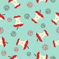 Seamless apple core pattern. Eaten or bitten fruit background