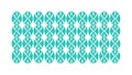 Seamless Aqua Teal Interlocking Chain Pattern, vector design Generative AI Royalty Free Stock Photo