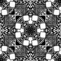 Seamless Arabic Asian Eastern Indian pattern in black white