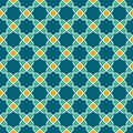 Seamless arabic geometric colored ornament in style girih