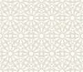 Seamless arabic geometric ornament in brown color