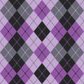 Dashed Argyle in Purple and Black