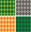 Seamless Argyle-Plaid Vector Art Pattern
